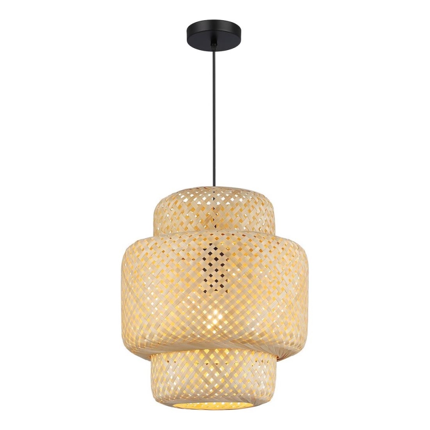 Chandelier on a string HESTIA 1xE27/60W/230V d. 30 cm bamboo
