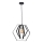 Chandelier on a string HEXAGON 1xE27/60W/230V black/shiny chrome