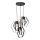 Chandelier on a string HEXAGON 3xE27/60W/230V black round
