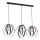 Chandelier on a string HEXAGON 3xE27/60W/230V black/shiny chrome