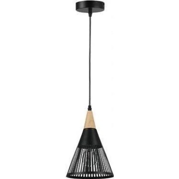 Chandelier on a string HIRA 1xE27/60W/230V d. 18 cm black