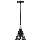 Chandelier on a string HIRA 1xE27/60W/230V d. 18 cm black