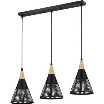 Chandelier on a string HIRA 3xE27/60W/230V black