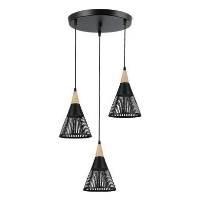 Chandelier on a string HIRA 3xE27/60W/230V d. 40 cm black