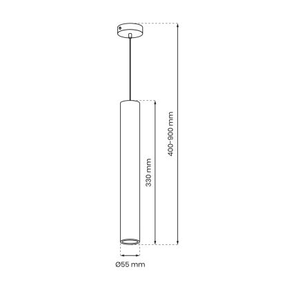 Chandelier on a string HUDSON 1xGU10/8W/230V black
