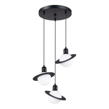 Chandelier on a string HYPERION 3xG9/8W/230V black