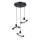 Chandelier on a string HYPERION 3xG9/8W/230V black