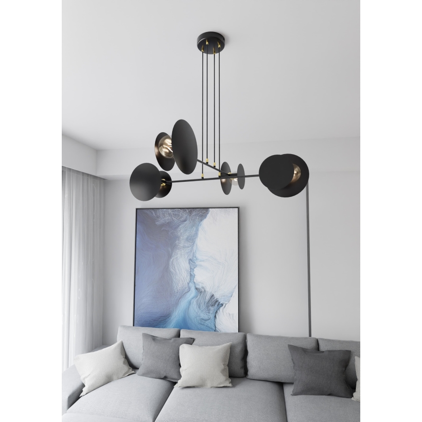 Chandelier on a string IDEA 4xE27/15W/230V black