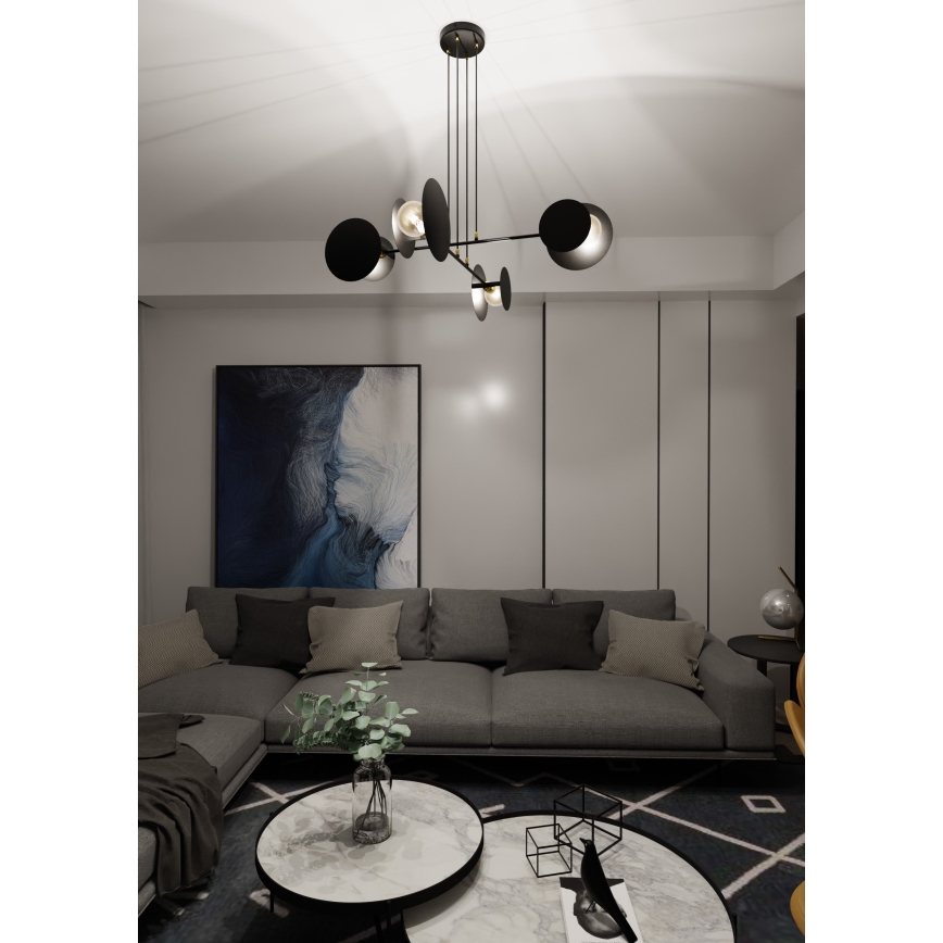 Chandelier on a string IDEA 4xE27/15W/230V black