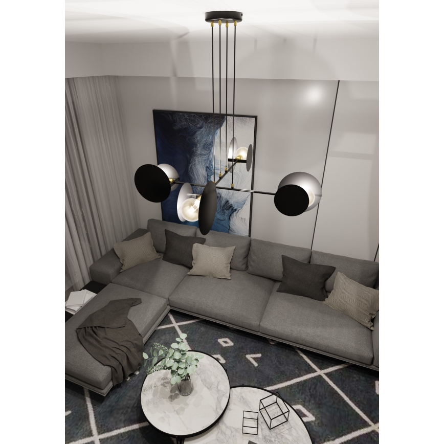 Chandelier on a string IDEA 4xE27/15W/230V black