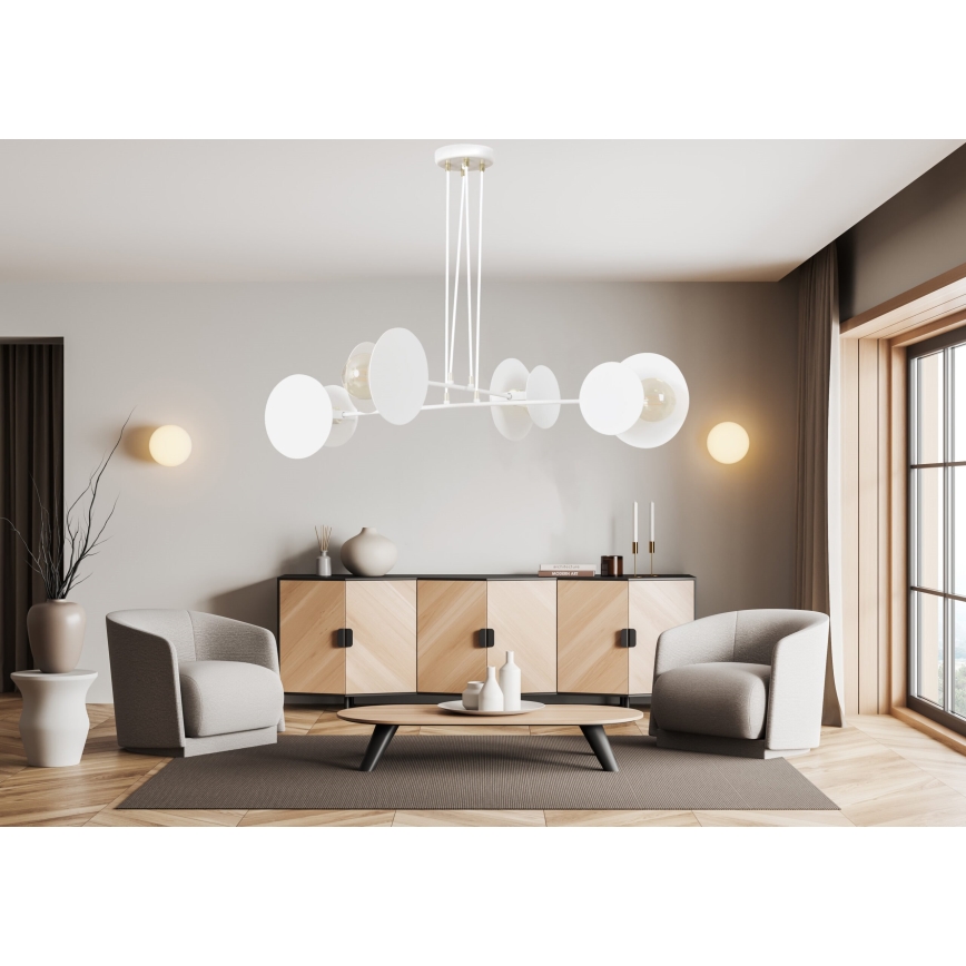 Chandelier on a string IDEA 4xE27/15W/230V white