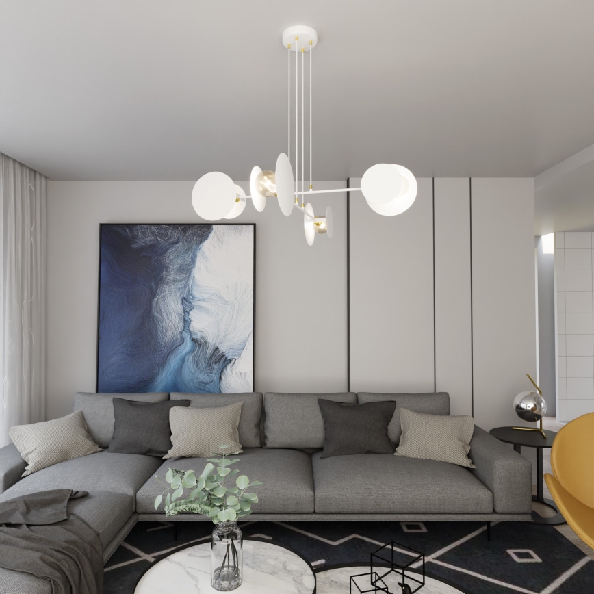 Chandelier on a string IDEA 4xE27/15W/230V white