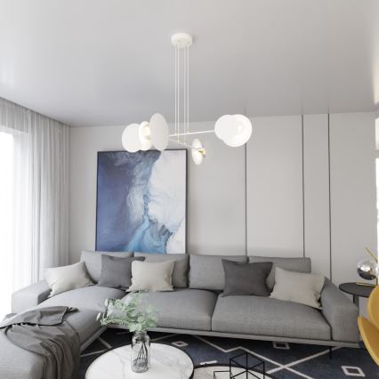 Chandelier on a string IDEA 4xE27/15W/230V white
