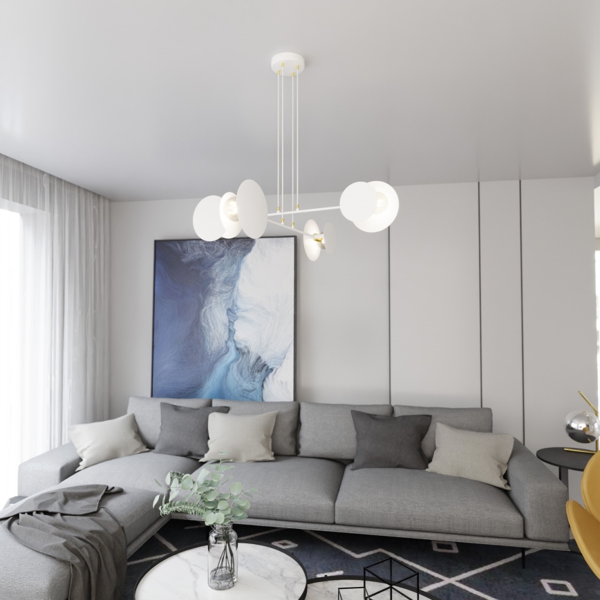 Chandelier on a string IDEA 4xE27/15W/230V white