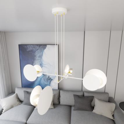 Chandelier on a string IDEA 4xE27/15W/230V white