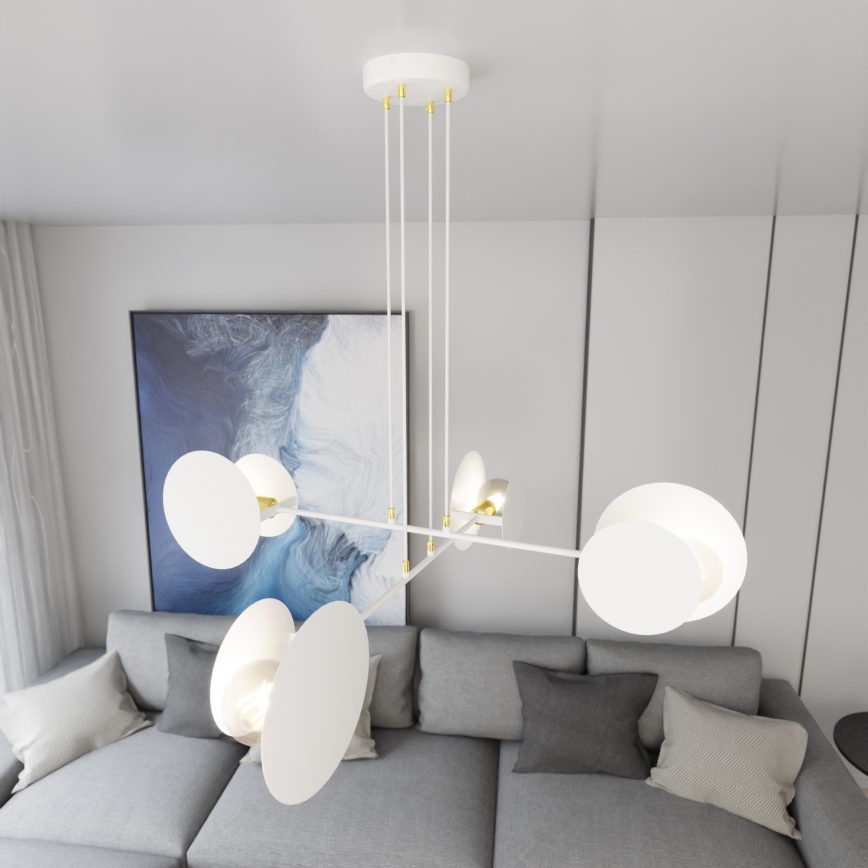 Chandelier on a string IDEA 4xE27/15W/230V white