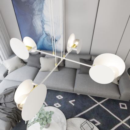 Chandelier on a string IDEA 4xE27/15W/230V white