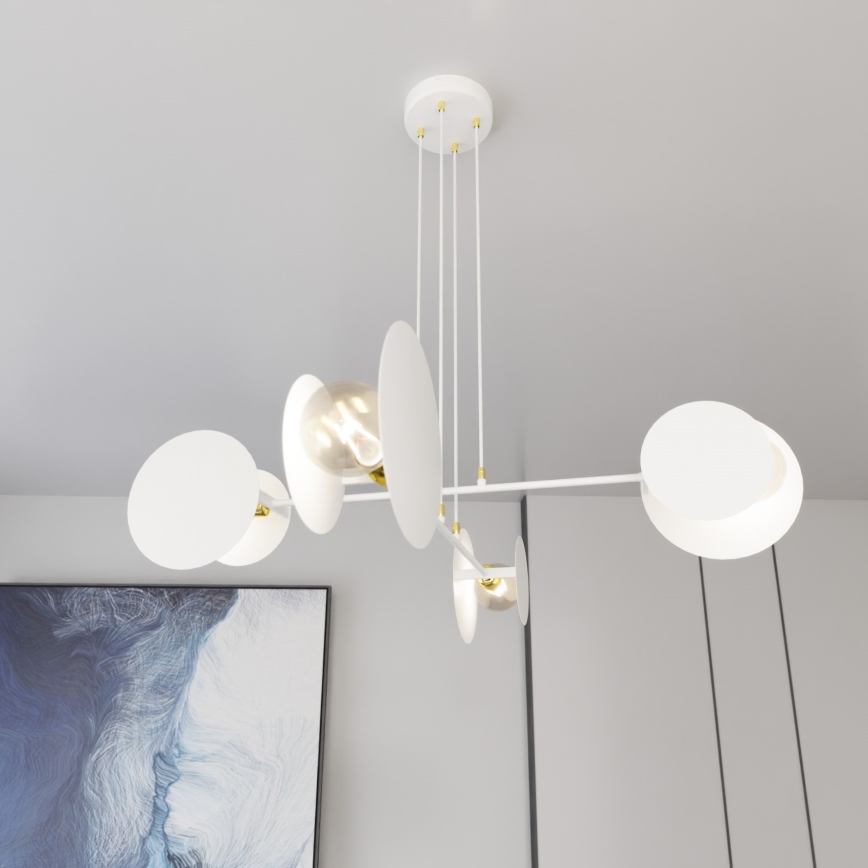 Chandelier on a string IDEA 4xE27/15W/230V white