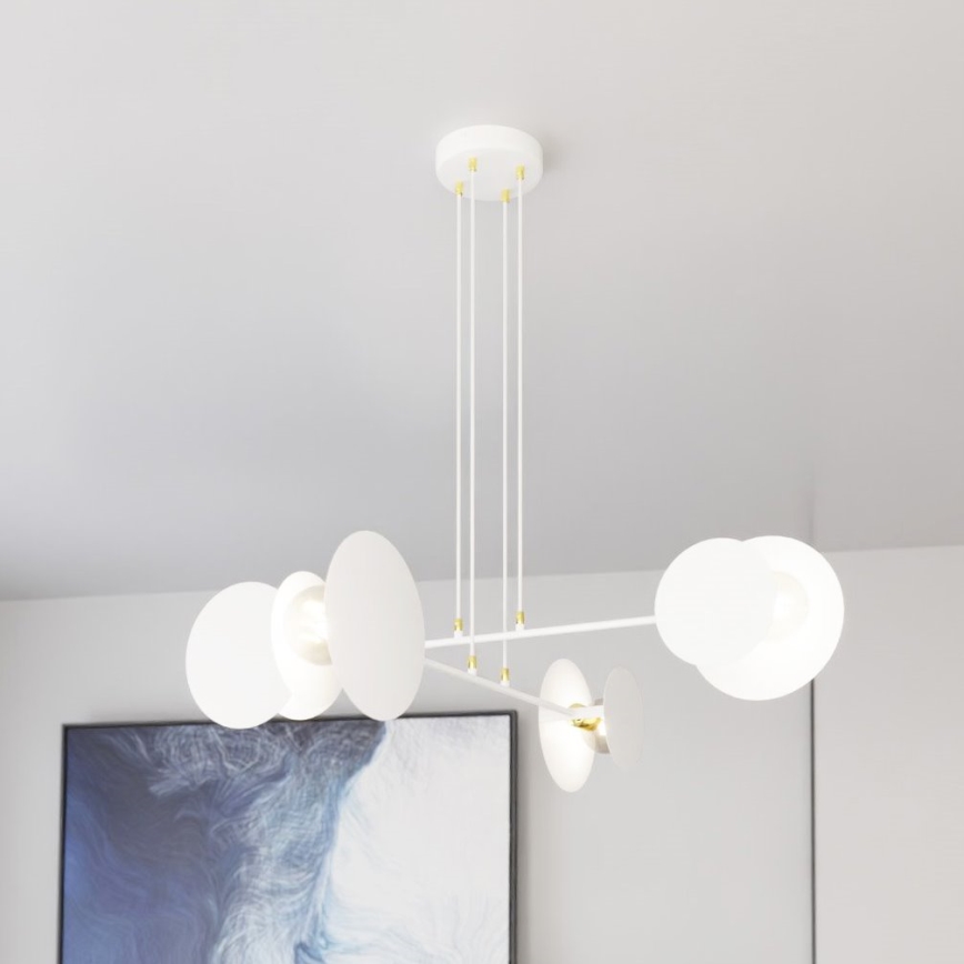 Chandelier on a string IDEA 4xE27/15W/230V white