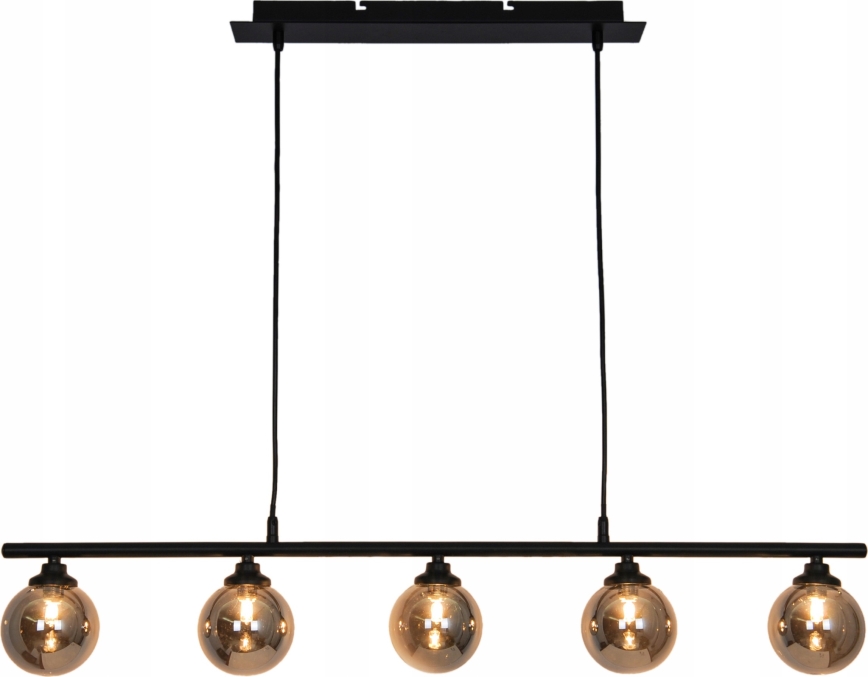 Chandelier on a string IMAGINE 5xG9/40W/230V black/smoky