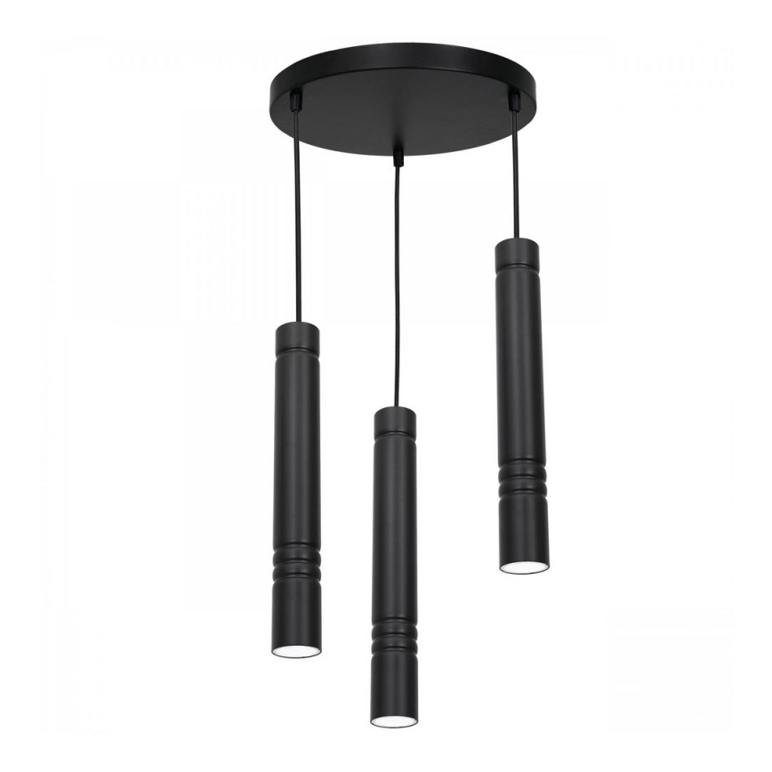 Chandelier on a string IMPLODE 3xGU10/8W/230V black round