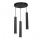 Chandelier on a string IMPLODE 3xGU10/8W/230V black round