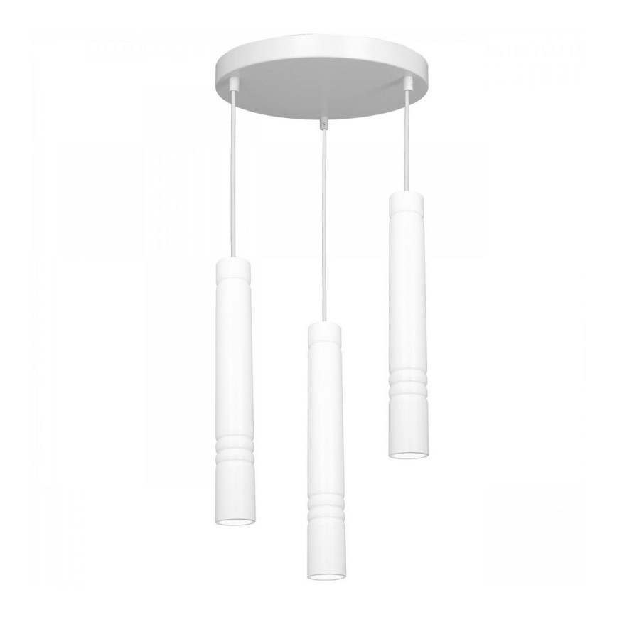 Chandelier on a string IMPLODE 3xGU10/8W/230V white round