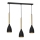 Chandelier on a string ISTAPPAR 3xE27/60W/230V black/golden