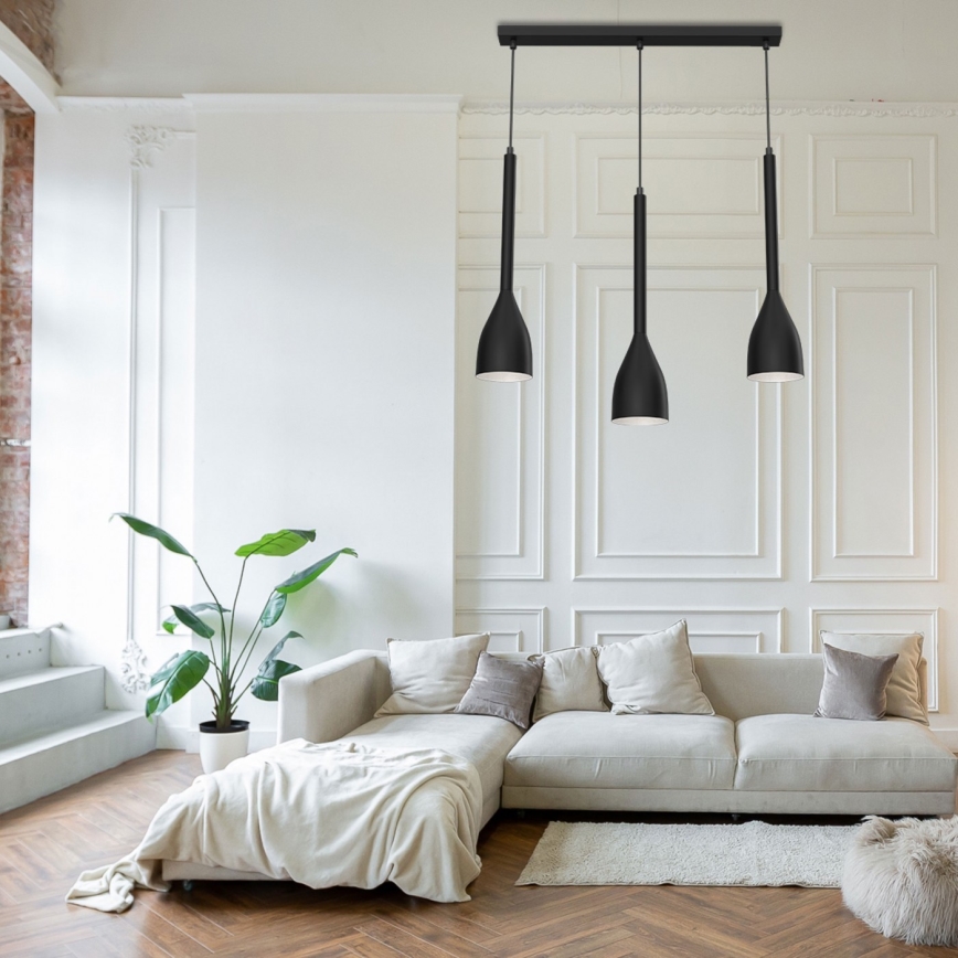 Chandelier on a string ISTAPPAR 3xE27/60W/230V black