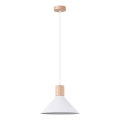 Chandelier on a string JAGA 1xE27/15W/230V d. 30 cm white