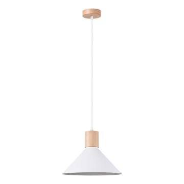 Chandelier on a string JAGA 1xE27/15W/230V d. 30 cm white