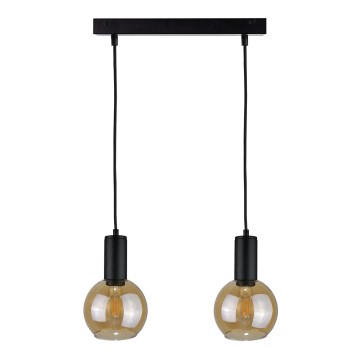 Chandelier on a string JANTAR BLACK 2xE27/60W/230V