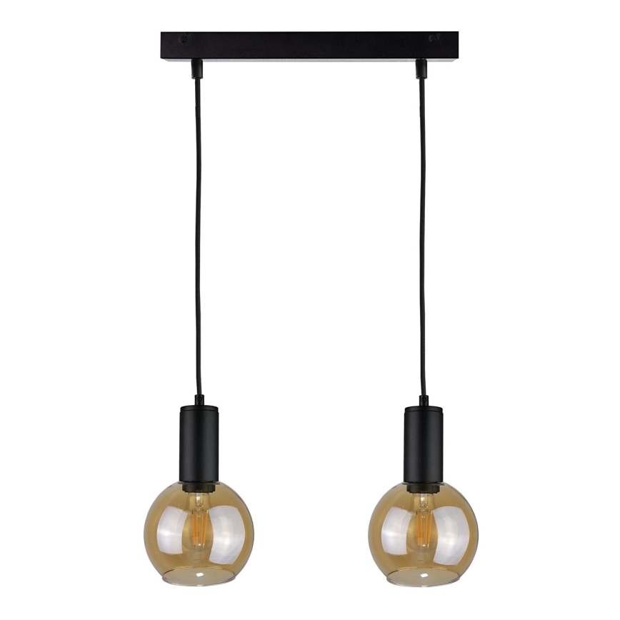 Chandelier on a string JANTAR BLACK 2xE27/60W/230V