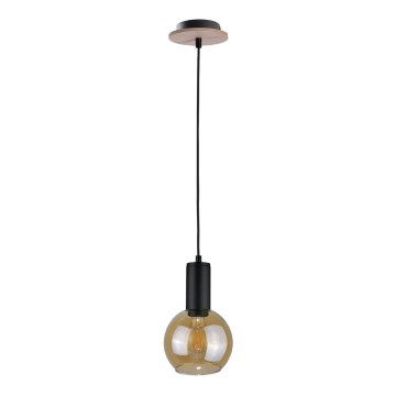 Chandelier on a string JANTAR WOOD 1xE27/60W/230V