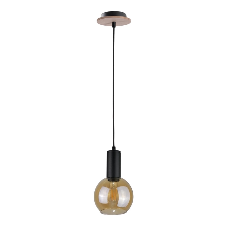 Chandelier on a string JANTAR WOOD 1xE27/60W/230V