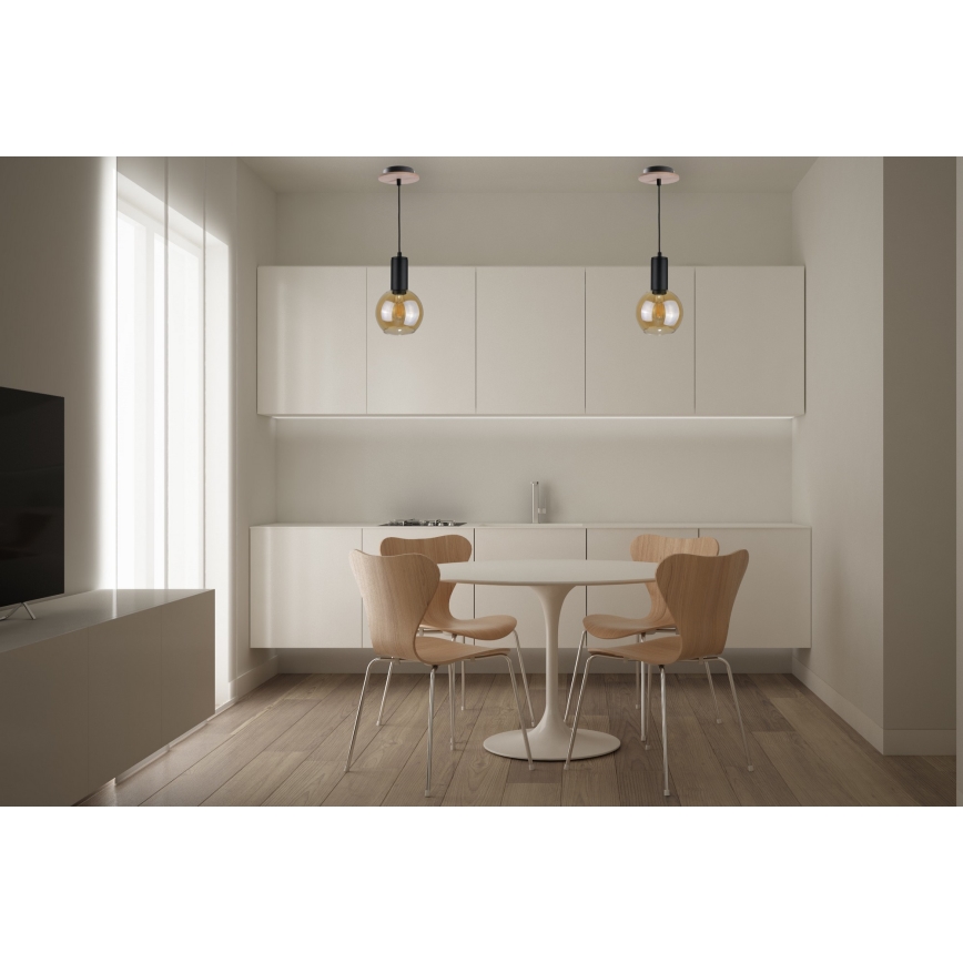 Chandelier on a string JANTAR WOOD 1xE27/60W/230V