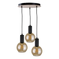 Chandelier on a string JANTAR WOOD 3xE27/60W/230V d. 30 cm