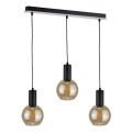 Chandelier on a string JANTAR WOOD 3xE27/60W/230V