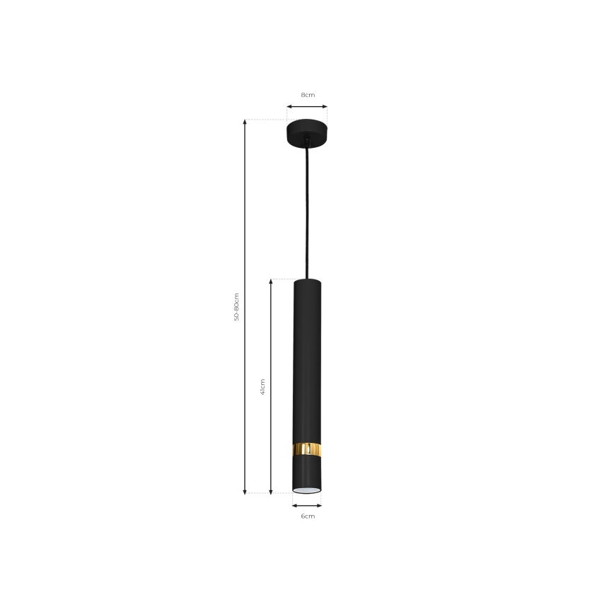 Chandelier on a string JOKER 1xGU10/25W/230V black