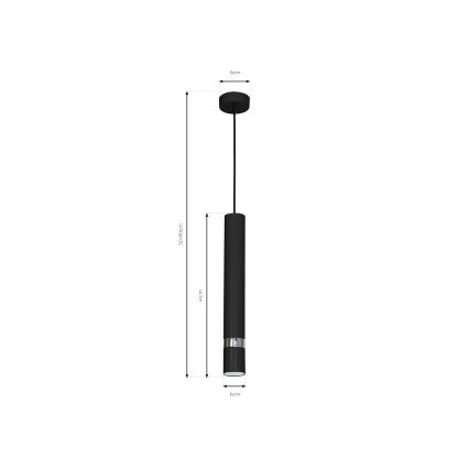 Chandelier on a string JOKER 1xGU10/25W/230V black