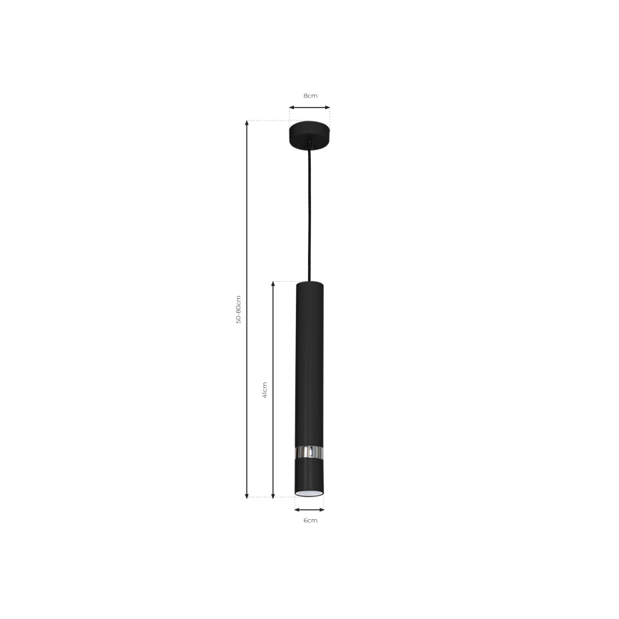 Chandelier on a string JOKER 1xGU10/25W/230V black