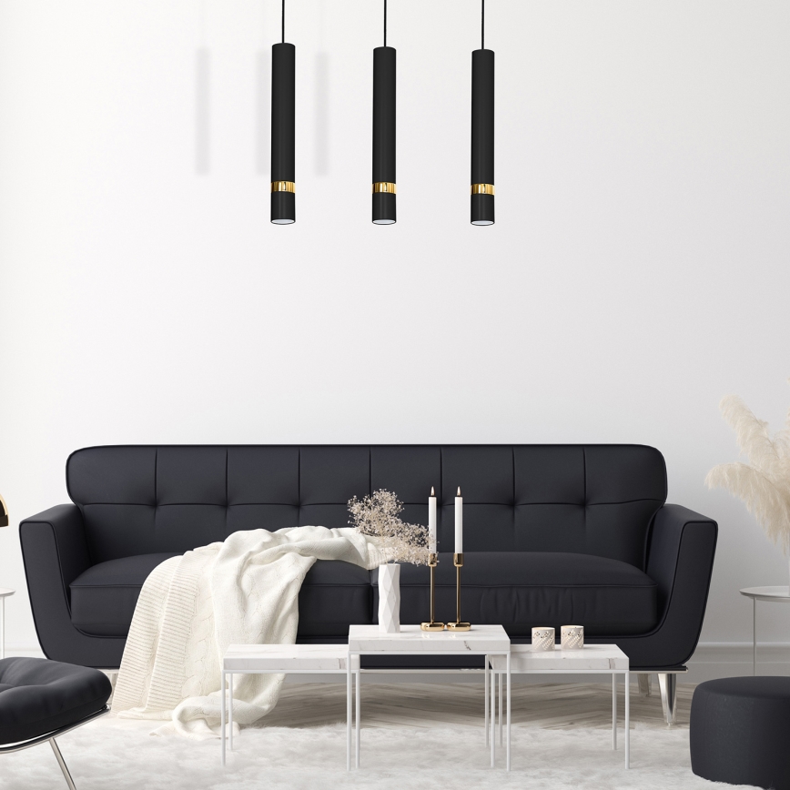 Chandelier on a string JOKER 3xGU10/25W/230V black