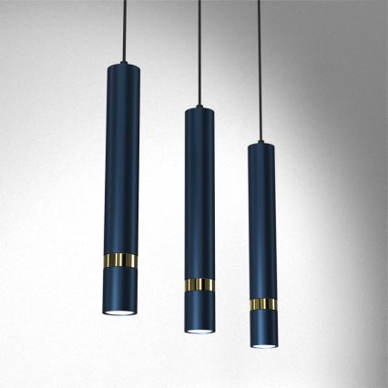 Chandelier on a string JOKER 3xGU10/25W/230V blue