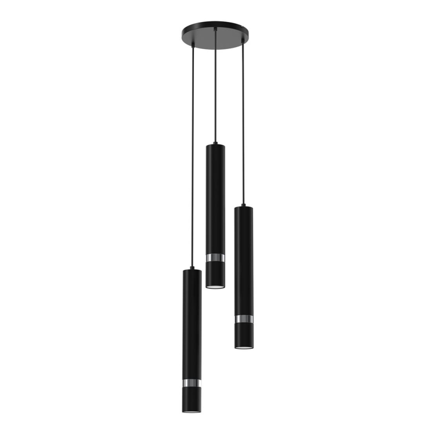 Chandelier on a string JOKER 3xGU10/8W/230V black/shiny chrome