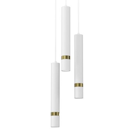 Chandelier on a string JOKER 3xGU10/8W/230V white/gold