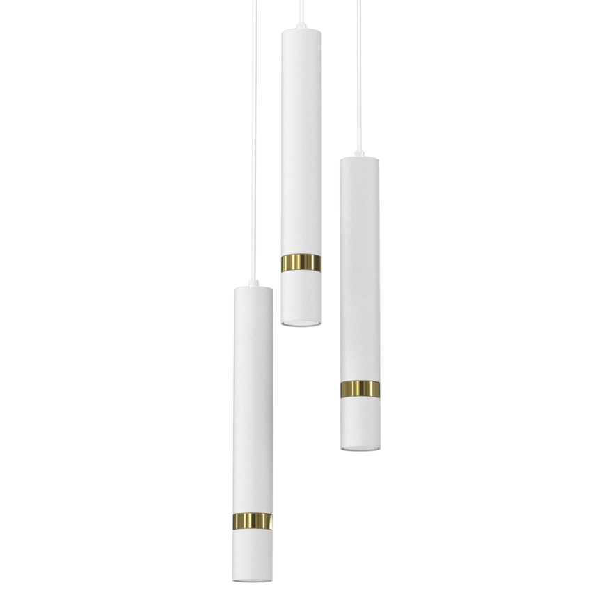 Chandelier on a string JOKER 3xGU10/8W/230V white/gold