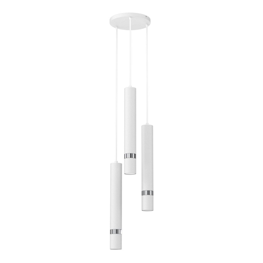 Chandelier on a string JOKER 3xGU10/8W/230V white/shiny chrome