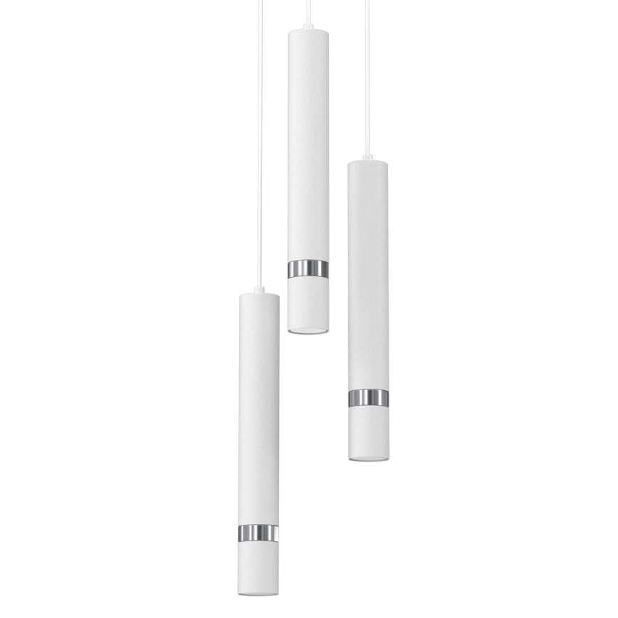 Chandelier on a string JOKER 3xGU10/8W/230V white/shiny chrome