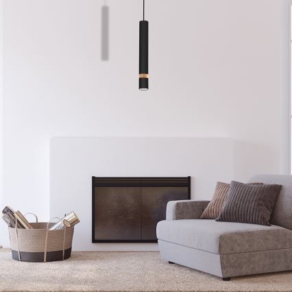 Chandelier on a string JOKER BLACK WOOD 1xGU10/8W/230V