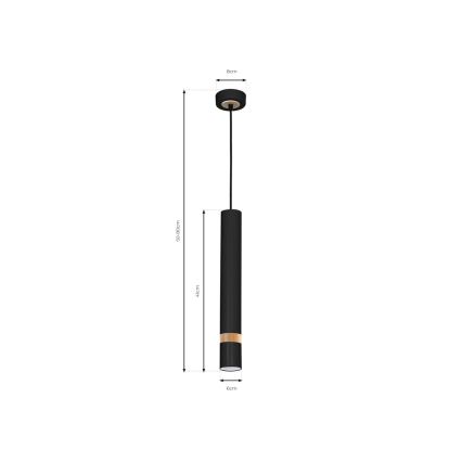 Chandelier on a string JOKER BLACK WOOD 1xGU10/8W/230V